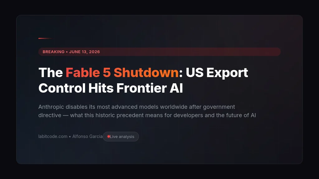 The Fable 5 Shutdown: What the US Export Control on Anthropic's AI Means for Developers